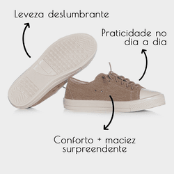 Kit 2 pares Tênis Casual Verde Estonado + Tênis Casual Feminino Marrom Estonado