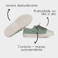 Kit 2 pares Tênis Casual Verde Estonado + Tênis Casual Feminino Marrom Estonado