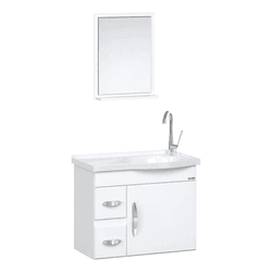 Gabinete Suspenso Siena com 2 Gavetas Branco 55,5c... - ZUMKELLER