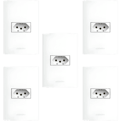 Kit 5 Tomadas 2P+T 10A Alumbra InovaPro com Placa ... - ZUMKELLER