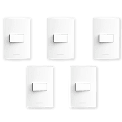 Kit 5 Interruptores Simples 10A-250V Alumbra Bianc... - ZUMKELLER