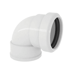 Joelho 90° Branco com Anel Krona DN 40 x 40 1 1/2 - ZUMKELLER