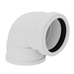 Joelho 90° Branco com Anel Krona DN 40 (1 1/2) - ZUMKELLER