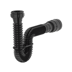 Sifão Tubo Extensível 0,74 m Preto Brilhante Com S... - ZUMKELLER