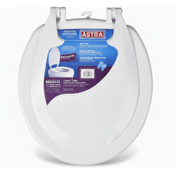 Assento Sanitário Oval Popular Branco Astra - ZUMKELLER