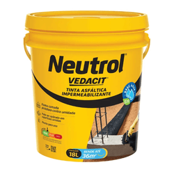 Neutrol Acqua Tinta Asfáltica 18 Lts Vedacit - ZUMKELLER