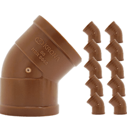 Joelho 45° Soldável Krona 50mm em PVC – Pacote com... - ZUMKELLER