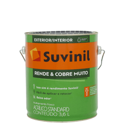 Tinta Suvinil Rende e Cobre Muito Branco 3,6L - ZUMKELLER