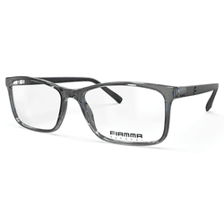 Óculos para Grau - Fiamma Cinza/Preto Fosco - 4103... - Authentika