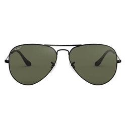 Óculos de Sol Ray-Ban Aviator Preto Polarizado - 0... - Authentika