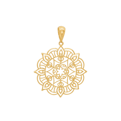 Pingente em Ouro 18K - Mandala Flor Vazada - P1696 - Authentika