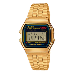 Relógio Digital Casio Dourado - Vintage - A159WGEA... - Authentika