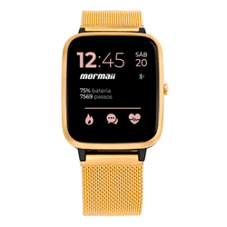 Relógio Smartwatch Mormaii Life - Dourado - MOLIFE... - Authentika