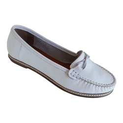 sapato mocassim feminino branco