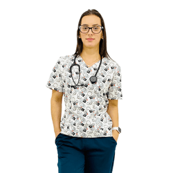 Scrub Tradicional Feminino - Medical Nursing D5 (Blusa Avulsa)