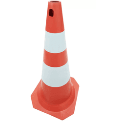 Cone Rigido 50cm Laranja/Branco Kteli - 2620 - FERTEK FERRAMENTAS