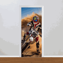 Adesivo para Porta - Motocross - 052b012 - Inter Adesivos Decorativos