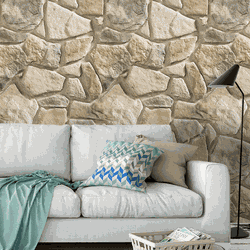 Papel de Parede Adesivo - Pedras Mod.02 - 051n126 - Inter Adesivos Decorativos