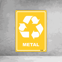 Placa de Sinalização - Reciclável Metal - 054a081... - Inter Adesivos Decorativos