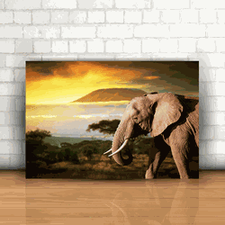 Placa Decorativa - Elefante - 053a002 - Inter Adesivos Decorativos