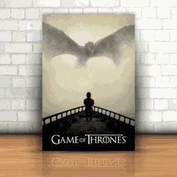 Placa Decorativa - Game of Thrones Tyrion e o Drag... - Inter Adesivos Decorativos