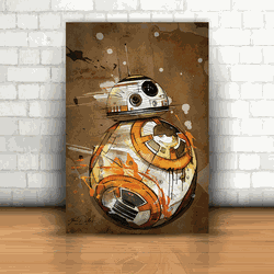Placa Decorativa - Star Wars Robô BB-8 - 053l141 - Inter Adesivos Decorativos