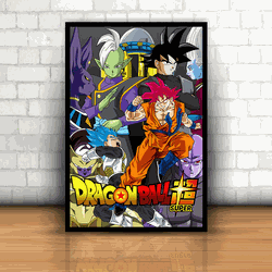 Placa Decorativa - Dragon Ball Super Personagens -... - Inter Adesivos Decorativos