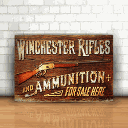 Placa Decorativa - Winchester Rifles - 053r211 - Inter Adesivos Decorativos