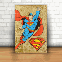 Placa Decorativa - Superman Quadrinhos - 053t233 - Inter Adesivos Decorativos