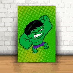 Placa Decorativa - Hulk Kids - 053t244 - Inter Adesivos Decorativos