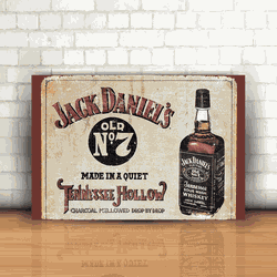 Placa Decorativa - Jack Daniel's mod 02 - 053d351 - Inter Adesivos Decorativos