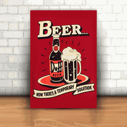 Placa Decorativa - Duff Beer Retrô - 053d358 - Inter Adesivos Decorativos