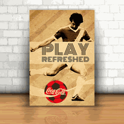 Placa Decorativa - Coca Cola Futebol - 053d373 - Inter Adesivos Decorativos