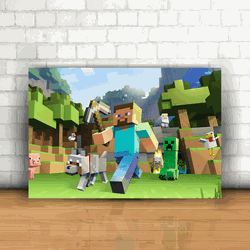 Placa Decorativa - Minecraft mod 01 - 053k392 - Inter Adesivos Decorativos