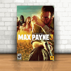 Placa Decorativa - Max Payne 3 - 053k438 - Inter Adesivos Decorativos