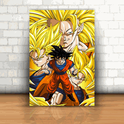 Placa Decorativa - Dragon Ball Goku Sayajin - 053b... - Inter Adesivos Decorativos