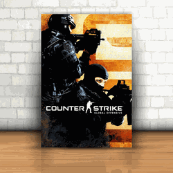 Placa Decorativa - Counter Strike mod 02 - 053k467 - Inter Adesivos Decorativos