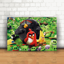 Placa Decorativa - Angry Birds Mod. 01 - 053m580 - Inter Adesivos Decorativos