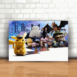 Placa Decorativa - Pokemon Filme Mod. 04 - 053i599 - Inter Adesivos Decorativos