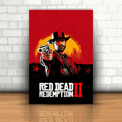 Placa Decorativa - Red Dead Redemption 2 Mod. 01 -... - Inter Adesivos Decorativos