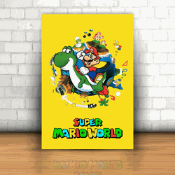 Placa Decorativa - Super Mario World - 053k974 - Inter Adesivos Decorativos