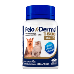 Suplemento Vetnil Pelo & Derme DHA + EPA 1500 30 c... - Loja Animália