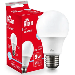 Lâmpada LED Bulbo 9W Bivolt 3000K 10057 Kian - Meta Materiais Elétricos Ltda