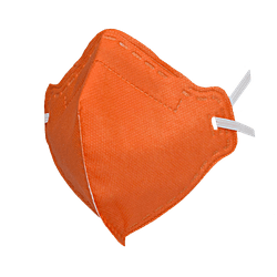 Máscara Infantil PFF2 (S) - laranja - Kit com 10 u... - OXLIFE