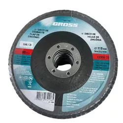 DISCO DE DESBASTE FLAP DE ZIRCONIO GRÃO 60 115X22 ... - ABRASSIL