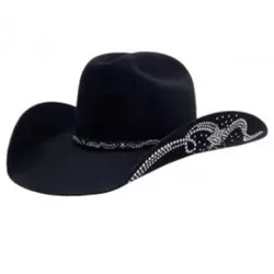 CHAPÉU ELDORADO LÃ CRISTAL PRETO EC305 - 2257 - ACANÃ