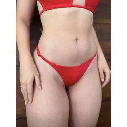 Calcinha Fixa Vermelho Canelado - Ácquana