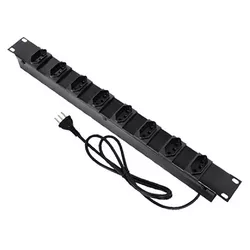 REGUA DE TOMADA 08 TOMADAS PRETO 10A GFORCE - 1020 - Acretec Distribuidora 