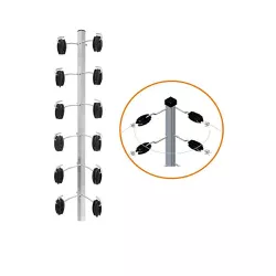 CANTONEIRA DE 1M COM 12 ISOLADORES CONFIHASTE - 00... - Acretec Distribuidora 