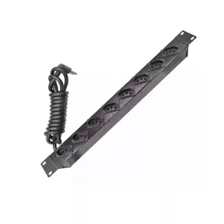 REGUA DE TOMADA 08 TOMADAS PRETO MAXELETRON - 0085 - Acretec Distribuidora 